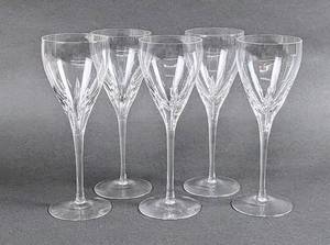 lot 66 image: Lot 2 Lenox Crystal Firelight Platinum Stemware Set of 5, 7.75 Tall