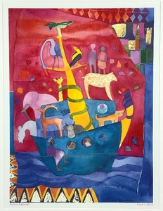 lot 28 image: Sylvia Edwards Noahs Place Framed Watercolor Print