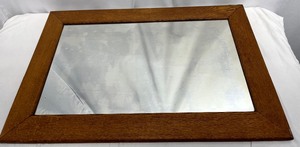 lot 72 image: Antique Oak Framed Horizontal Mirror, 34 x 22