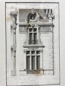 lot 29 image: Motifs Historique - Framed Print of French Hotel Facade