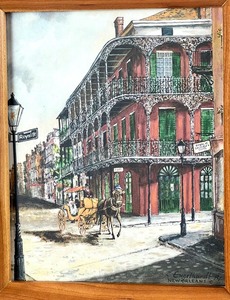 lot 94 image: Pair of Knut Ken Engelhardt New Orleans Prints in Matching Frames