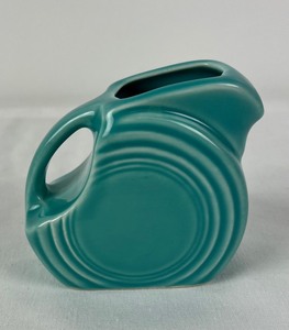 lot 53 image: Mini Fiestaware Teal Pitcher - 60th Anniversary Edition 1936-1996