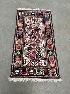 lot 122 image: Vintage Hand Knotted Wool Persian Rug - 6 6 x 3 6