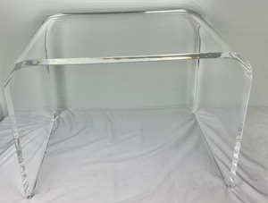 lot 51 image: CB2 Peekaboo Lucite  Acrylic Console #2 - Side Table  Desk