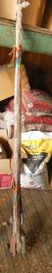4 fishing rods, reel and large anchor