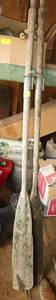 2 vintage boat oars