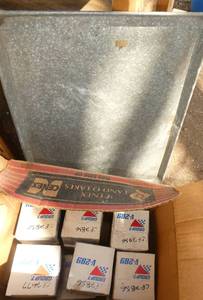 Oil filters, drip pan, air filter