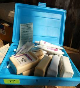 Two new cases of Wynns motor oil and transmission products etc plus metal tool box with other oils