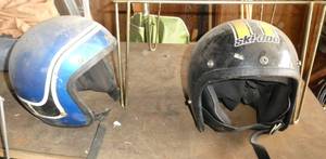 Two helmets