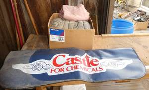 Car Fender cover and shop rags