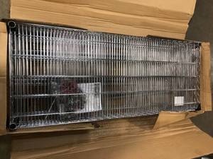 lot 9 image: HDX ChromeMax 5-Tier Heavy Duty Metal Wire Shelving Unit (60 in. W x 72 in. H x 24 in. D) - good condition - review all pictures