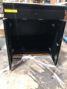 lot 10 image: Husky Heavy Duty Welded 20-Gauge Steel 1-Drawer 2-Door Garage Base Cabinet in Black (28 in. W x 32 in. H x 21.5 in. D) - good condition - review all pictures