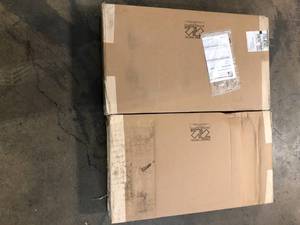 lot 19 image: Lot of 2 Prepac Monterey 2-Drawer Cherry Nightstand - good condition - review all pictures