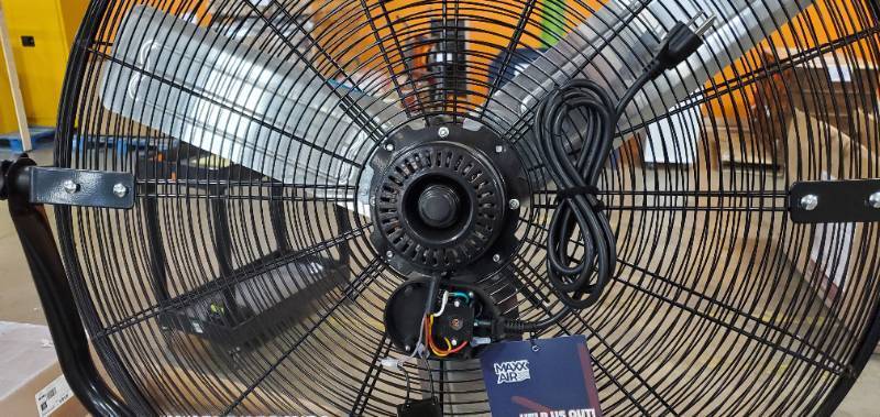 Maxx Air Extreme Power Industrial Pedestal Fan  Heavy Duty 30 Stand Fan, 4800 CFM (Damaged, Untested) - CONTROL SWITCH BROKEN OFF.