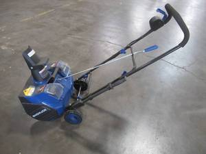 Snow Joe, 24V-X2-SB18, 18 in. 48-Volt Cordless Electric Snow Blower, Runs, Auger catches on side. Batteries and Charger not included.