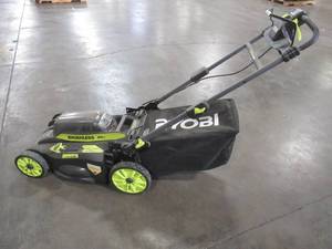 Ryobi RY401120-Y 20 in. 40-Volt 6.0 Ah Lithium-Ion Battery Brushless Cordless Walk Behind Self-Propelled Lawn Mower with 6.0AH Battery and Charger Included. Runs.
