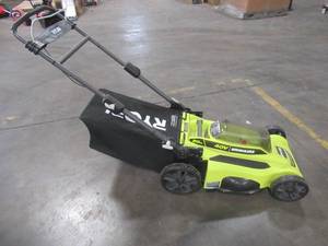 Ryobi RY401110-Y 20 in. 40-Volt Brushless Lithium-Ion Cordless Battery Walk Behind Push Lawn Mower Does Not Include BatteryCharger. Runs.