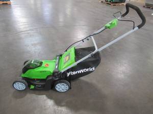 Greenworks 40V 17 inch Cordless Lawn Mower, Tool Only Does Not Included BatteryCharger, MO40B01, Does Not Run, For PartsRestore.