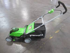 Greenworks 40V 17 inch Cordless Lawn Mower,Tool Only, MO40B01, BatteryCharger Not Included - Starts and then Dies, Needs Work, For PartsRestore.