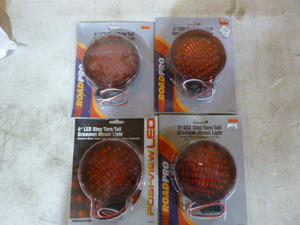 lot 50 image: 4 Road Pro 4 LED StopTurnTail Grommet-Mount Lights