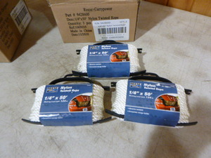 lot 118 image: 3 Spools of Reese Nylon Twisted Rope