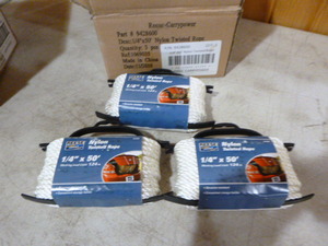lot 120 image: 3 Spools of Reese Nylon Twisted Rope