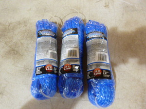 lot 123 image: 3 Packs of Shoreline Marine Multi-Purpose Line Hallow Braid Polypropylene Rope