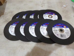 lot 140 image: 10 Master Mechanics Abrasive Saw Blades