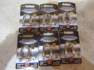 lot 170 image: 6 Shoreline Marine Stainless Steel Straight Anchor Shackles