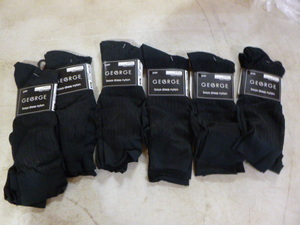 lot 303 image: 1 Dozen Pair of George Boys Dress Nylon Socks