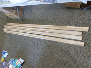 lot 323 image: 4 Design House High Crown Wooden Hand Rails
