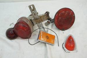 lot 75 image: vintage auto lights