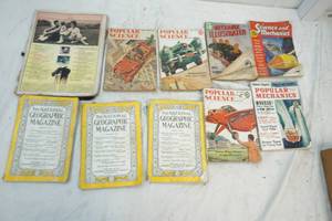 lot 79 image: National Geographics and Science and Mechanics magazines