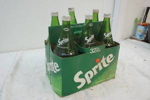 lot 155 image: vintage Sprite bottles