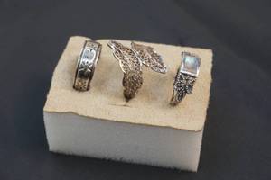 lot 198 image: sterling silver rings