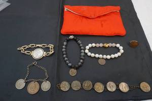 lot 217 image: coin bracelets