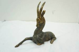 lot 276 image: Brass ram statue
