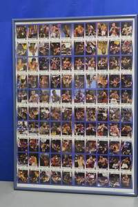 lot 32 image: Framed Uncut Boxing trading cards