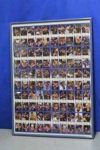 lot 33 image: Framed Uncut Boxing trading cards