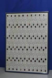 lot 34 image: Framed Uncut Boxing trading cards with Fight Results