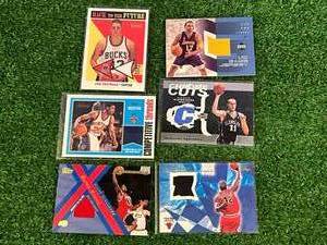 6 Different Basketball Insert Cards - Jersey & Warmups