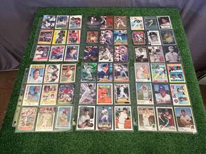 6 Pages Baseball Cards - Stars & RCs 70s, 80s & 90s