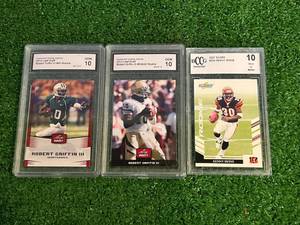3 GEM 10 Football Cards - 2 Robert Griffin 3 RCs
