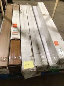 lot 2 image: Home Decorators Collection Hand Scraped Strand Woven Almond 38 in. T x 5-18 in. W x 72-78 in. L Eng Click Bamboo Flooring (25.88 sq. ft.  case) - review all pictures