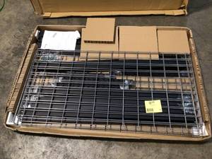 lot 24 image: Overhead Ceiling Mount Rack Heavy Duty Storage Organizer Black 96x42x48 in. New - good condition - review all pictures