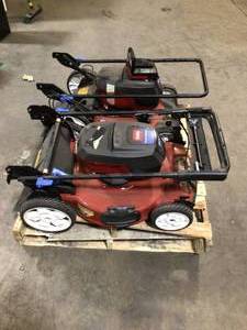 lot 32 image: Mix Lot of assorted Toro Battery Operated Lawn Mower not batteries not inspected  review all pictures