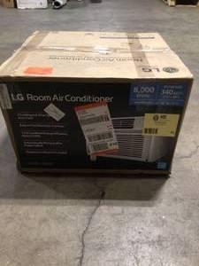 lot 42 image: LG Electronics 8,000 BTU 115-Volt Window Air Conditioner LW8017ERSM Cools 350 Sq. Ft. with ENERGY STAR and Remote, Wi-Fi Enabled - good condition - review all pictures