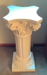 lot 205 image: White Pedestal