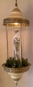 lot 214 image: Vintage Oil Rain Lamp