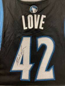 MN Timberwolves autographed jersey, Kevin Love